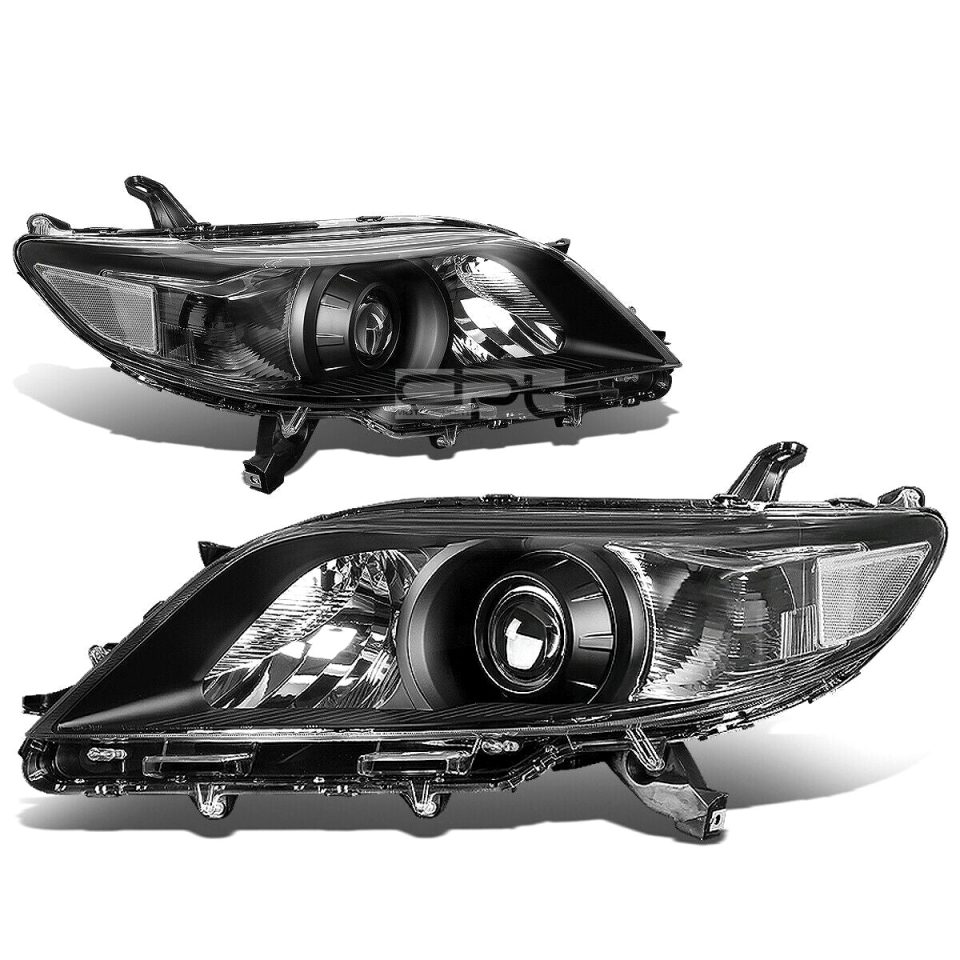 Eco-Friendly 2011-2020 Toyota Sienna Pair Black Housing Clear Corner Headlight/Lamp Set