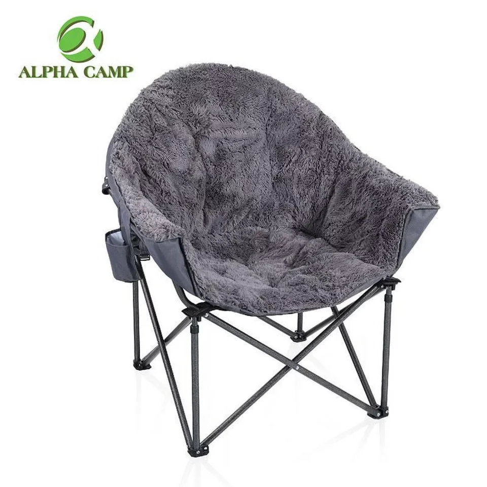 Leak-Proof MF Studio Oversized Padded Plush Moon Chair - Grey