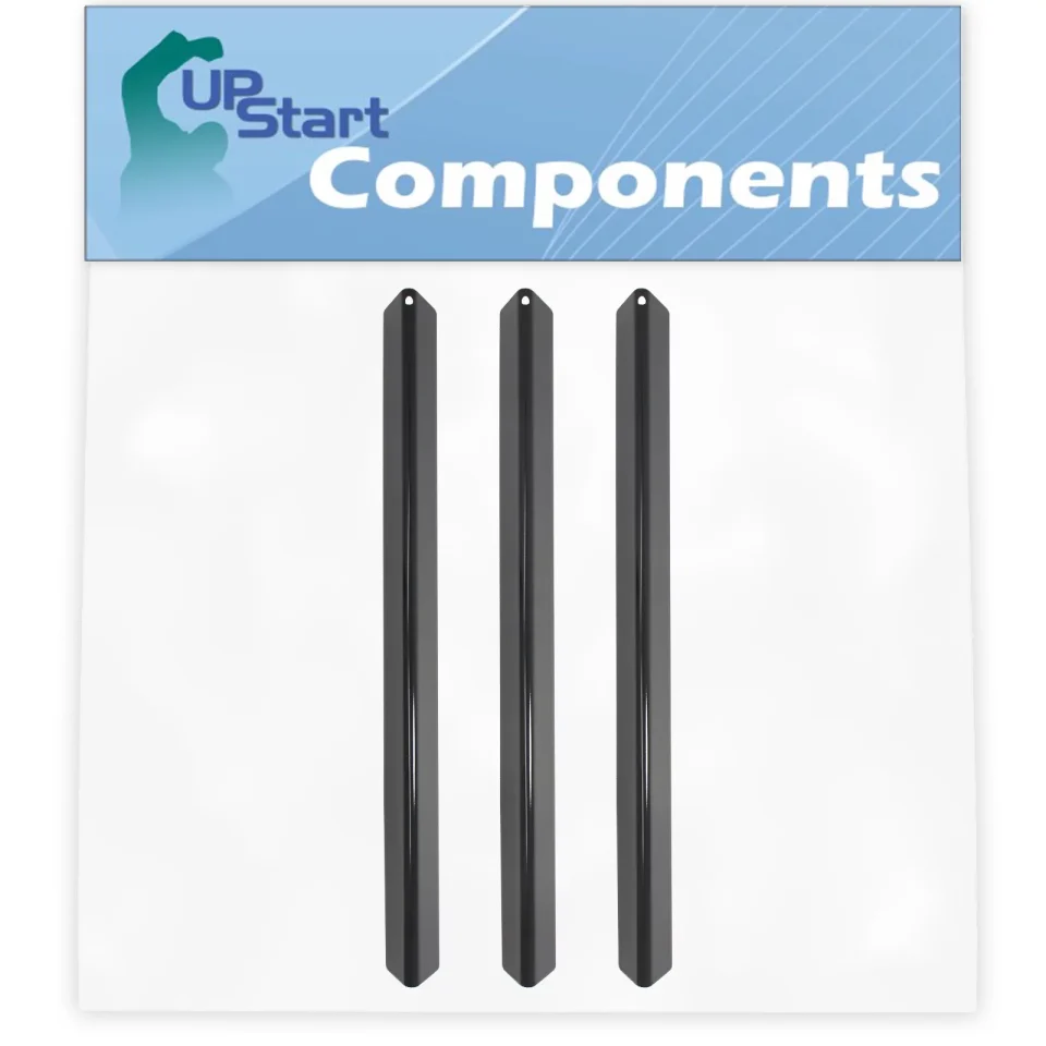 Travel 3-Pack BBQ Grill Heat Shield Plate Tent Replacement Parts for Weber 4411001 - Compatible Barbeque Porcelain Steel Flame Tamer, Guard, Deflector, Flavorizer Bar, Vaporizer Bar, Burner Cover 21.5