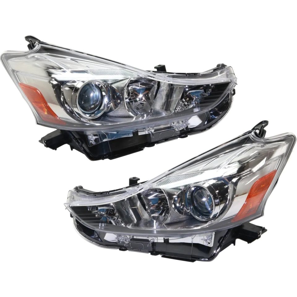 BPA-Free Ceramic Headlight For 2015-2018 Toyota Prius V Pair Driver and Passenger Side CAPA