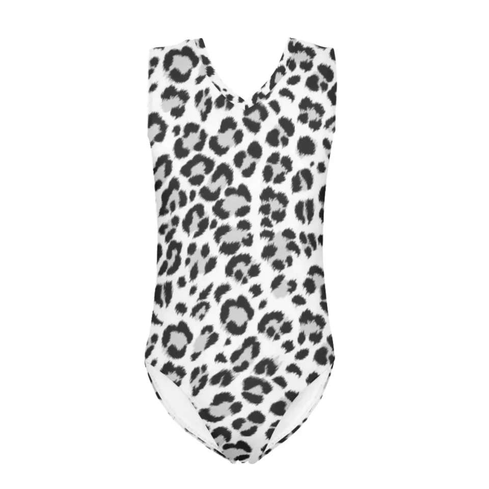 Thickened SEANATIVE Leopard Print Girls Swimsuit One Piece Comfortable Kids Sleeveless Swim Shirt Size 3-4 Y Skin-Friendly Bikini Swimming Suit