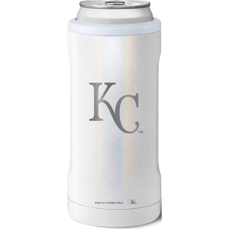 Office BruMate Kansas City Royals 12oz. Primary Mark Glitter Slim Can Cooler