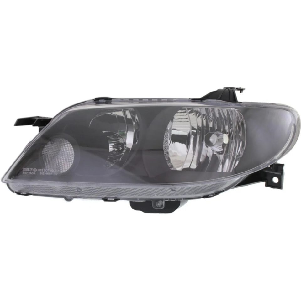 Pure Headlight For 2002-2003 Mazda Protege5 Hatchback Left Metal Coat Bezel