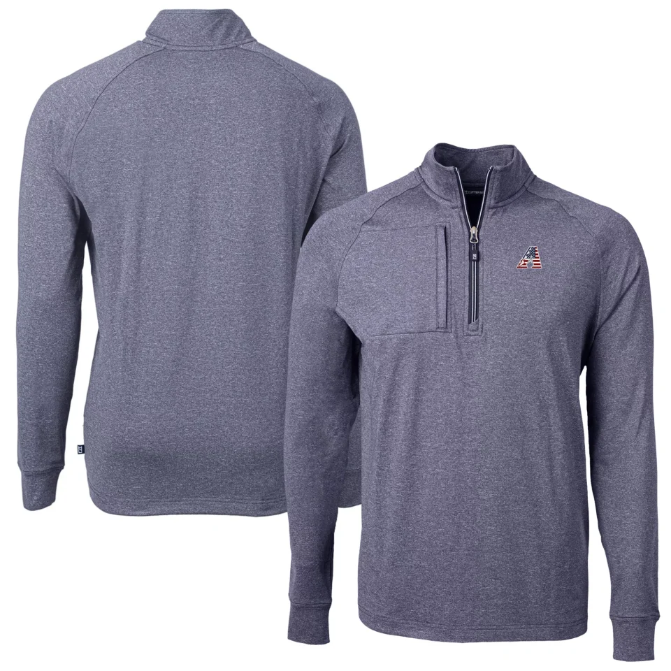 Natural Polished Men's Cutter & Buck Heather Navy Arizona Diamondbacks Americana Logo Big & Tall Adapt Eco Knit Stretch Recycled