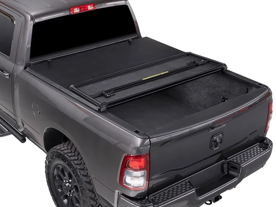 Value Popular Tonno Pro by RealTruck Hard Fold, Hard Folding Truck Bed Tonneau Cover | HF-558 | Compatible with 2014 - 2021 Toyota Tundra (includes track sys. clamp kit) 5' 7 Bed (66.7)