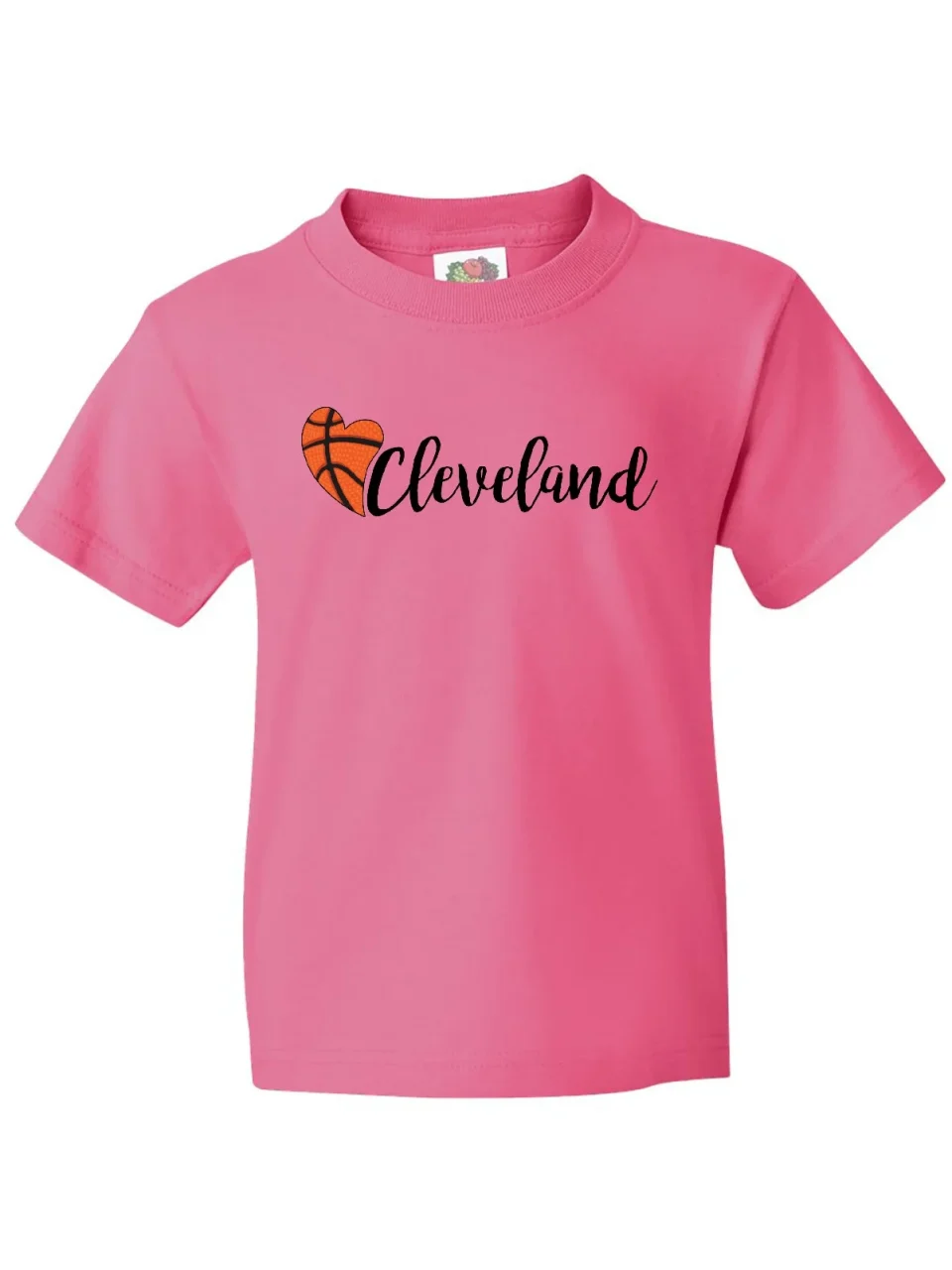 Natural Bamboo Inktastic Cleveland with a Basketball Heart Youth T-Shirt