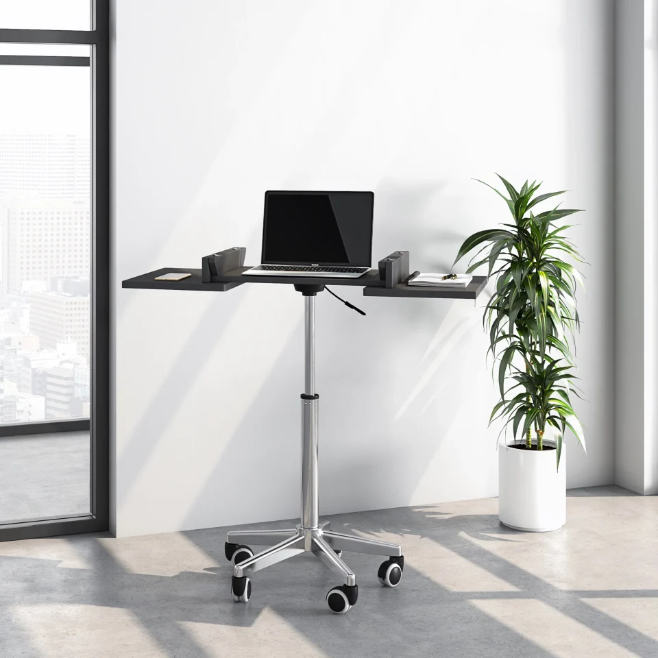 Pure Healthy Folding Table Laptop Cart, Graphite