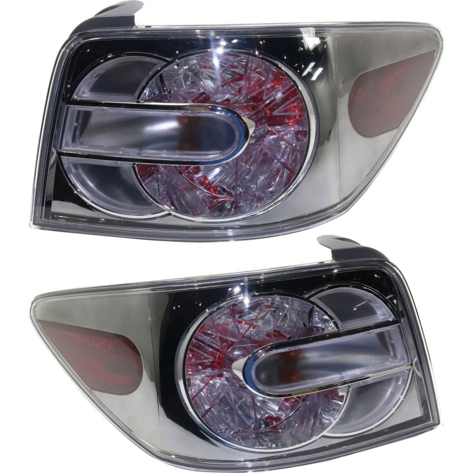 Supreme Ceramic Tail Light Set For 2010-2012 Mazda CX-7 Left and Right Clear/Red Halogen CAPA