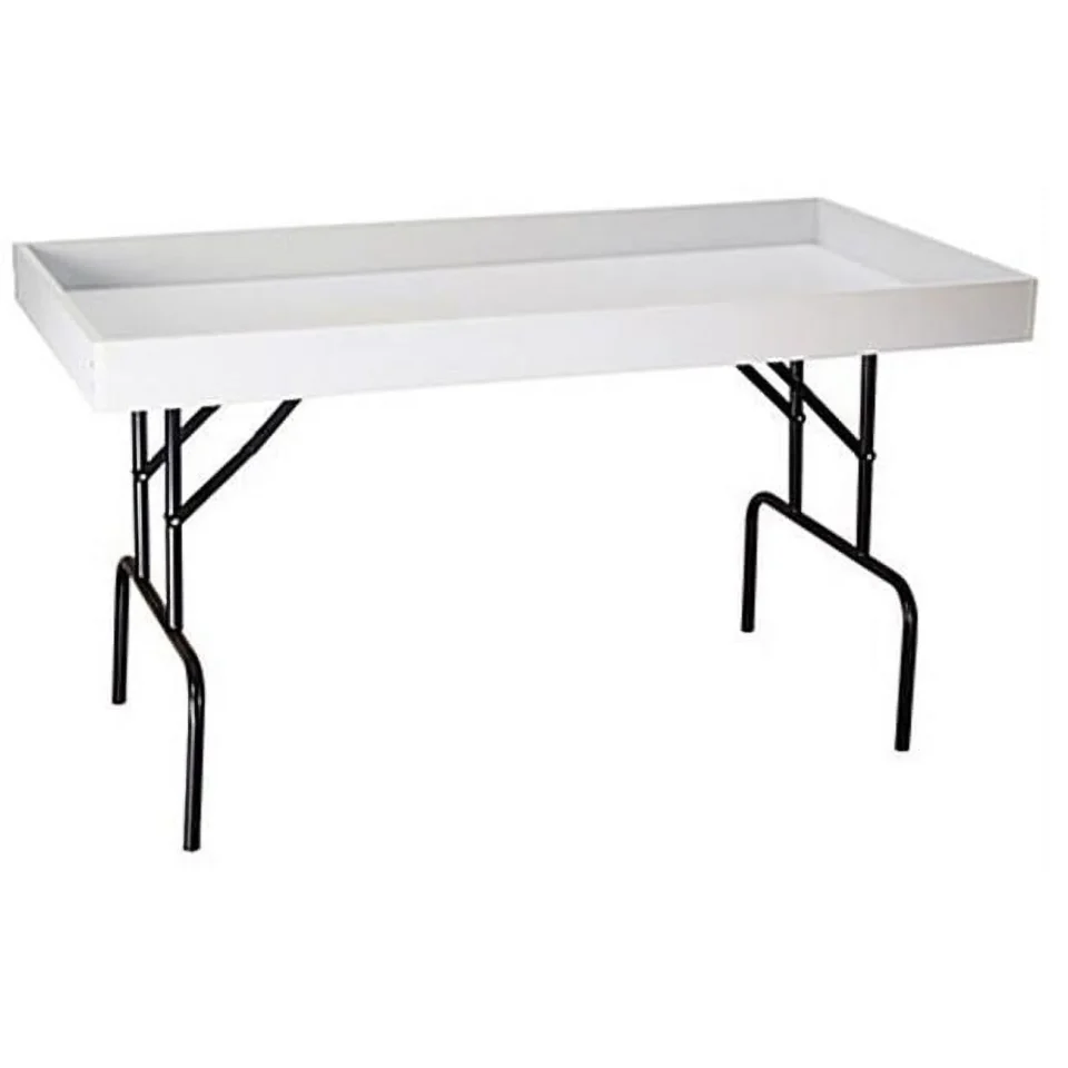 Polished Office AMKO DBT-W Folding Dump Table, White