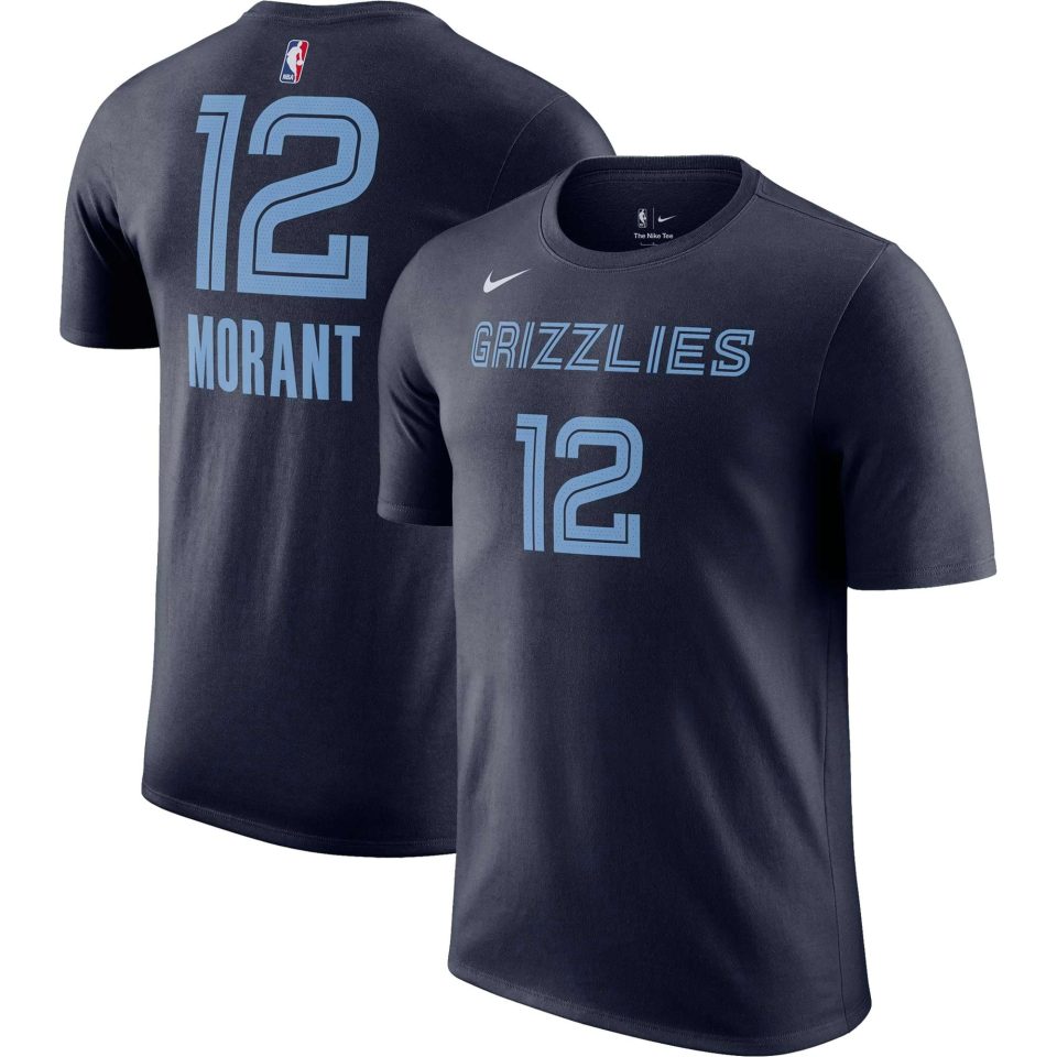 Multi-Purpose Best-Selling Men's Nike Ja Morant Navy Memphis Grizzlies Icon 2022/23 Name & Number T-Shirt