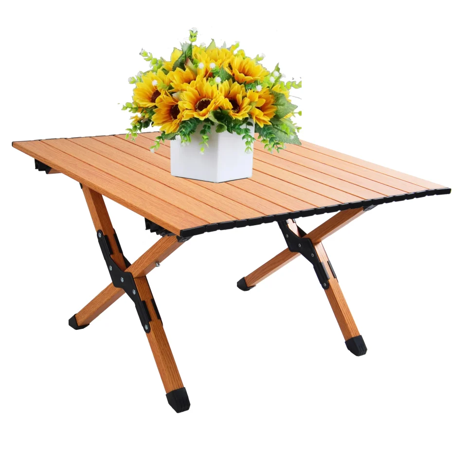 Premium Non-Toxic Aluminum alloy omelet folding table X-shaped bracket portable picnic table