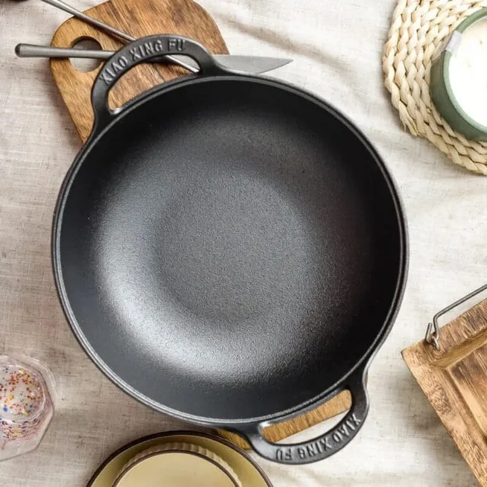 BPA-Free Multi-Purpose NEW For Iron Pot Uncoated And Non Stick wok Casserole kitchen cooking pot cast iron skillet Cookware wok pan