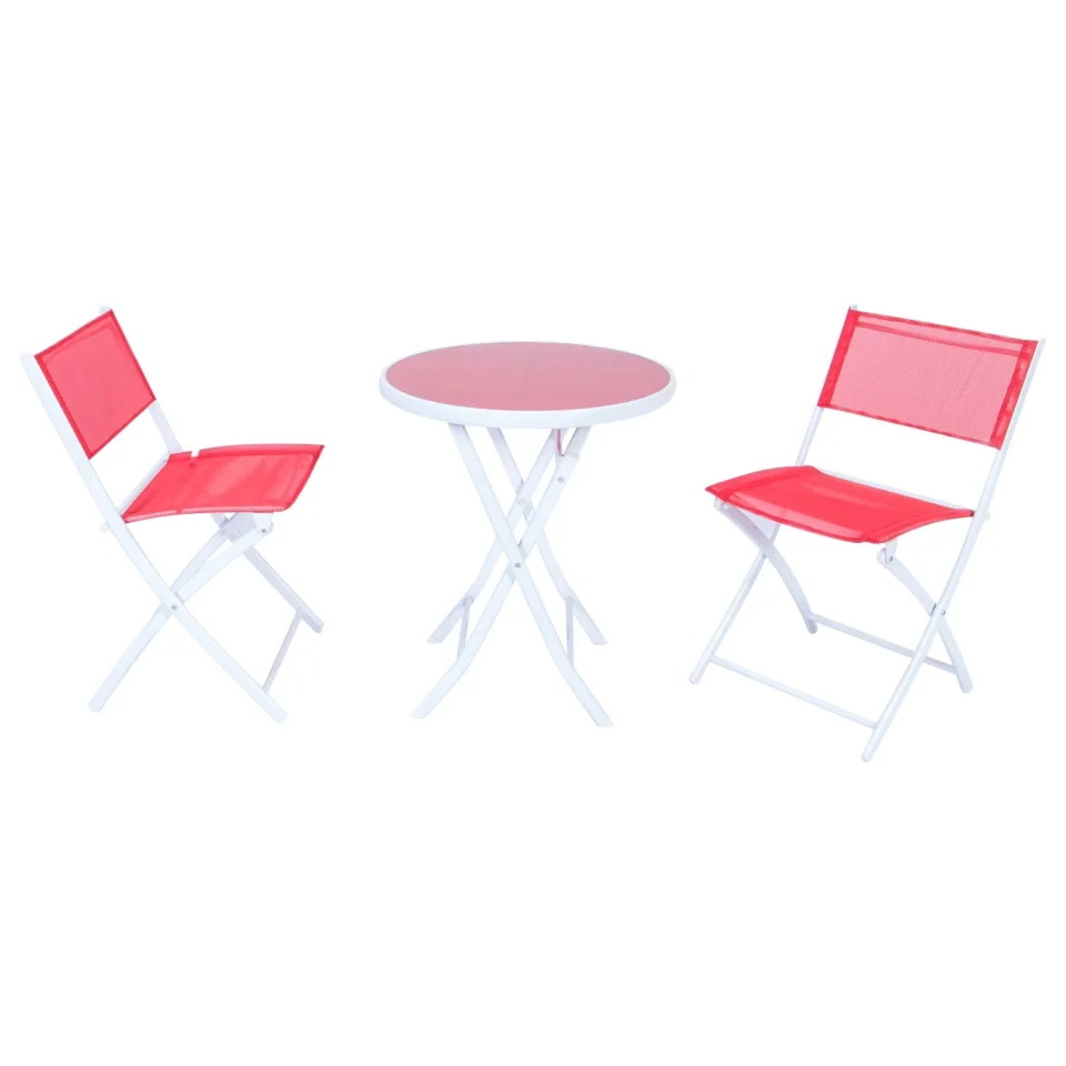 Pure Easy-Clean Maykoosh Nordic Haven Outdoor Bistro Folding Table Chairs Set