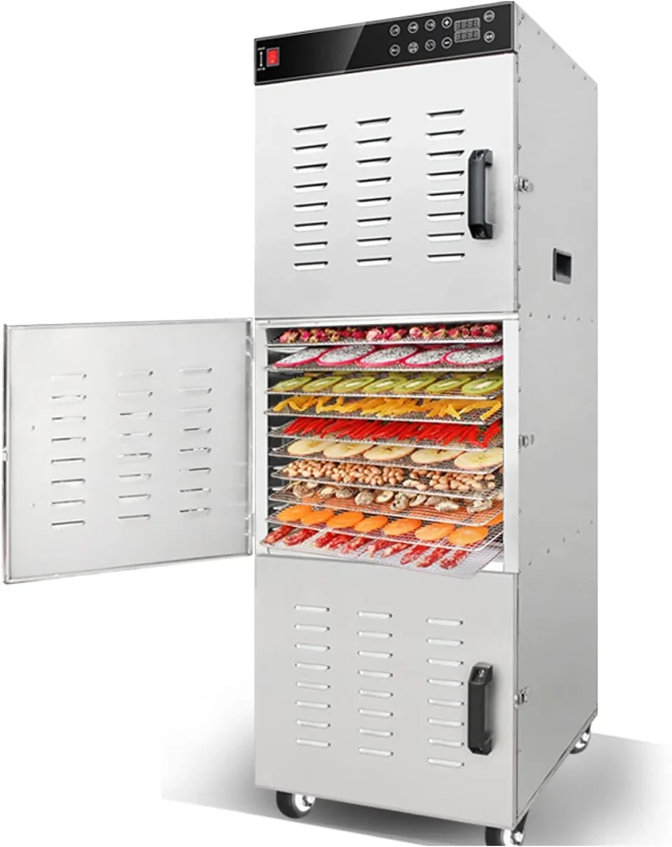 Prime Ultimate 30 Layers Commercial Food Dehydrator Dryer Fruit Vegetable Meat Pet Food Dry Machine with Touch Digital Temperature Control