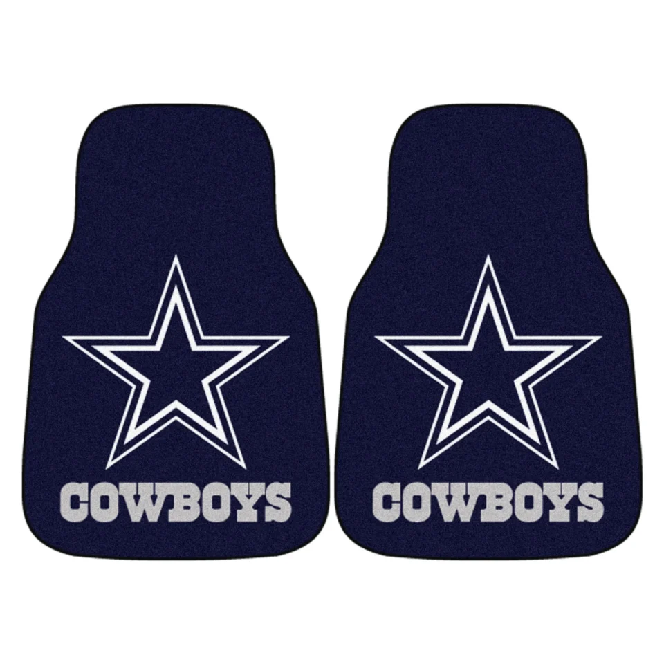Long-Lasting Dallas Cowboys 2-pc Carpeted Car Mats 17x27