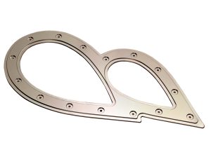 Select Tear Drop Exhaust Hood Exit Shield Trim Guard Downpipe Wastegate Tube Pipe