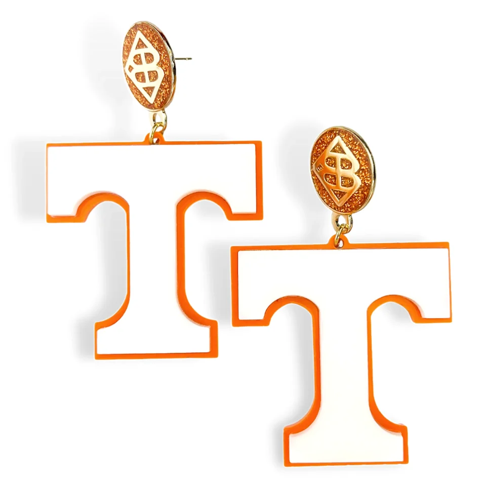 Wooden Brianna Cannon Tennessee Volunteers Large Logo Earrings