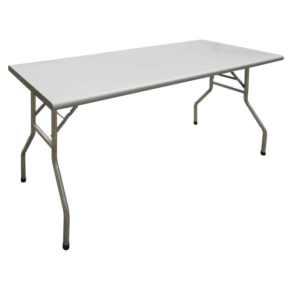 Healthy Matte HUBERT Stainless Steel Folding Table - 72L x 30W x 30 3/5H