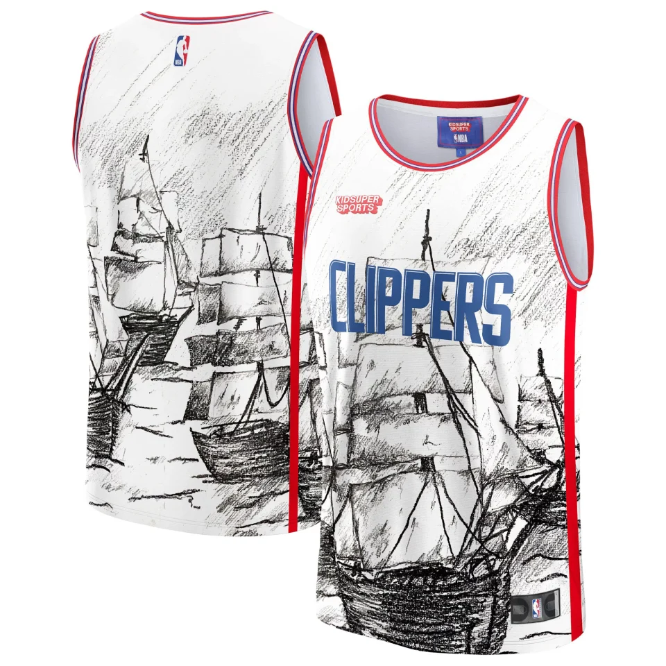 Storage Unisex NBA & KidSuper Studios by Fanatics Gray LA Clippers Hometown Jersey