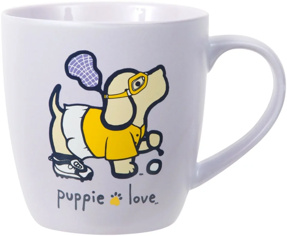 Natural Storage Pavilion - Lacrosse Dog - Bone China 17 Oz Mug - Puppie Love
