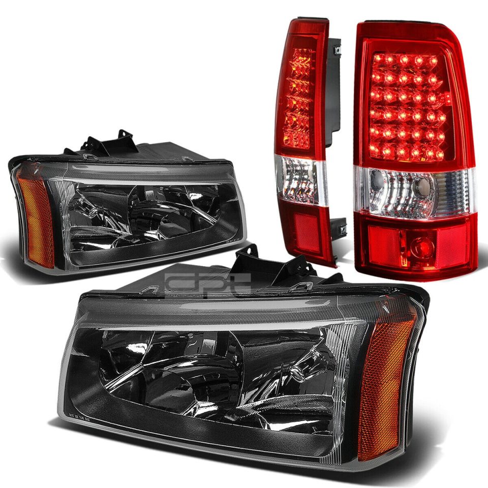 Bamboo 03-07 SILVERADO BLACK CRYSTAL HEADLIGHT+CHRO