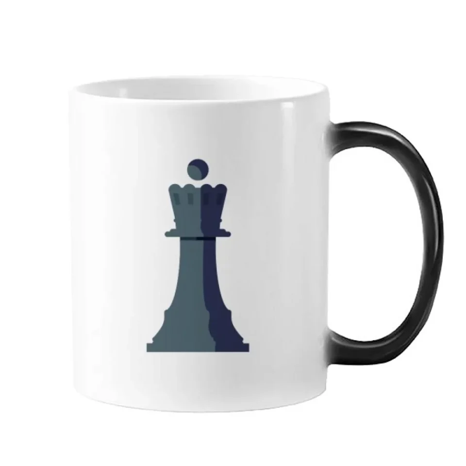 Stainless Steel Matte King Chess Strategy Game Roy Monarch Mug Changing Color Cup Morphing Heat Sensitive 12oz