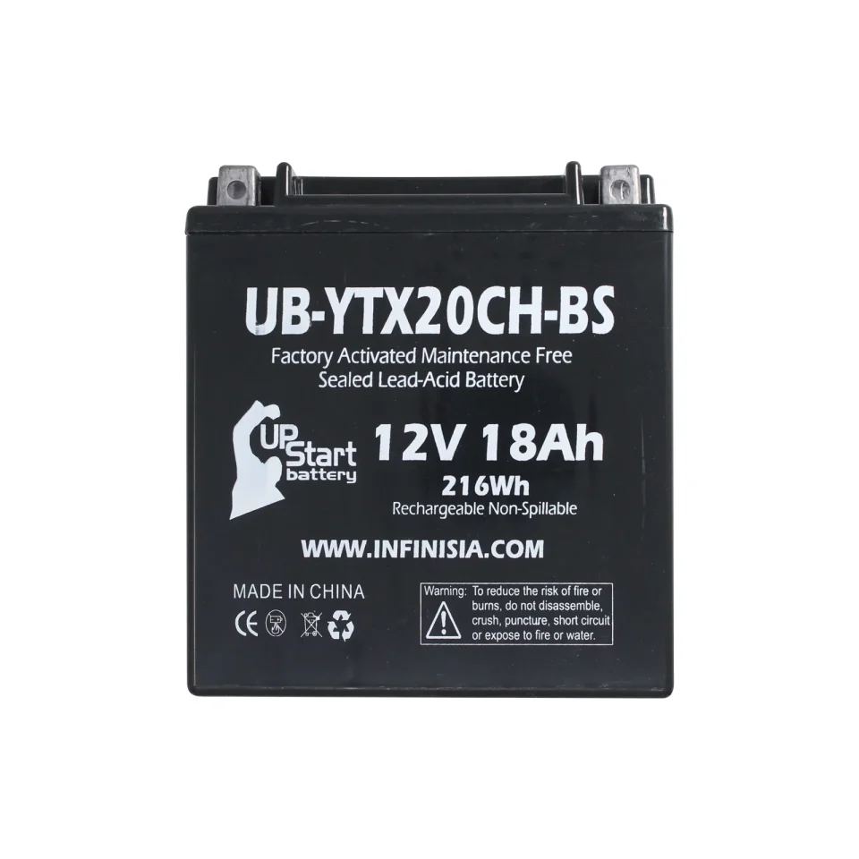 Pure UB-YTX20CH-BS Battery Replacement for 2011 Kawasaki VN1700 Voyager, Nomad, Vaquero 1700 CC Motorcycle - Factory Activated, Maintenance Free, Motorcycle Battery - 12V, 18AH, UpStart Battery Brand