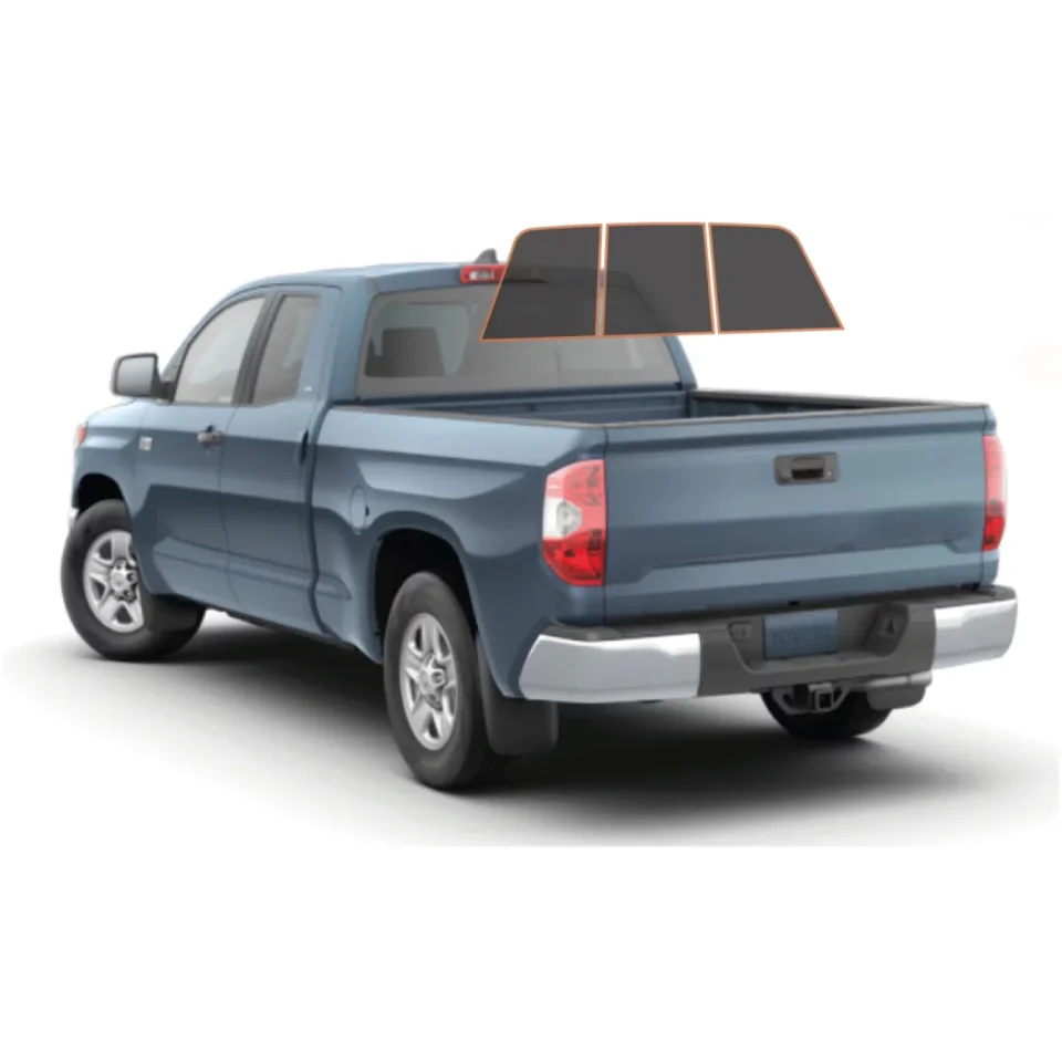 Eco-Friendly Long-Lasting MotoShield Pro Premium Professional 2mil Precut Ceramic Window Tint Film for 2007-2021 Toyota Tundra Double Cab ﾡﾪ (3pc Rear Windshield 5%) + Lifetime Warranty
