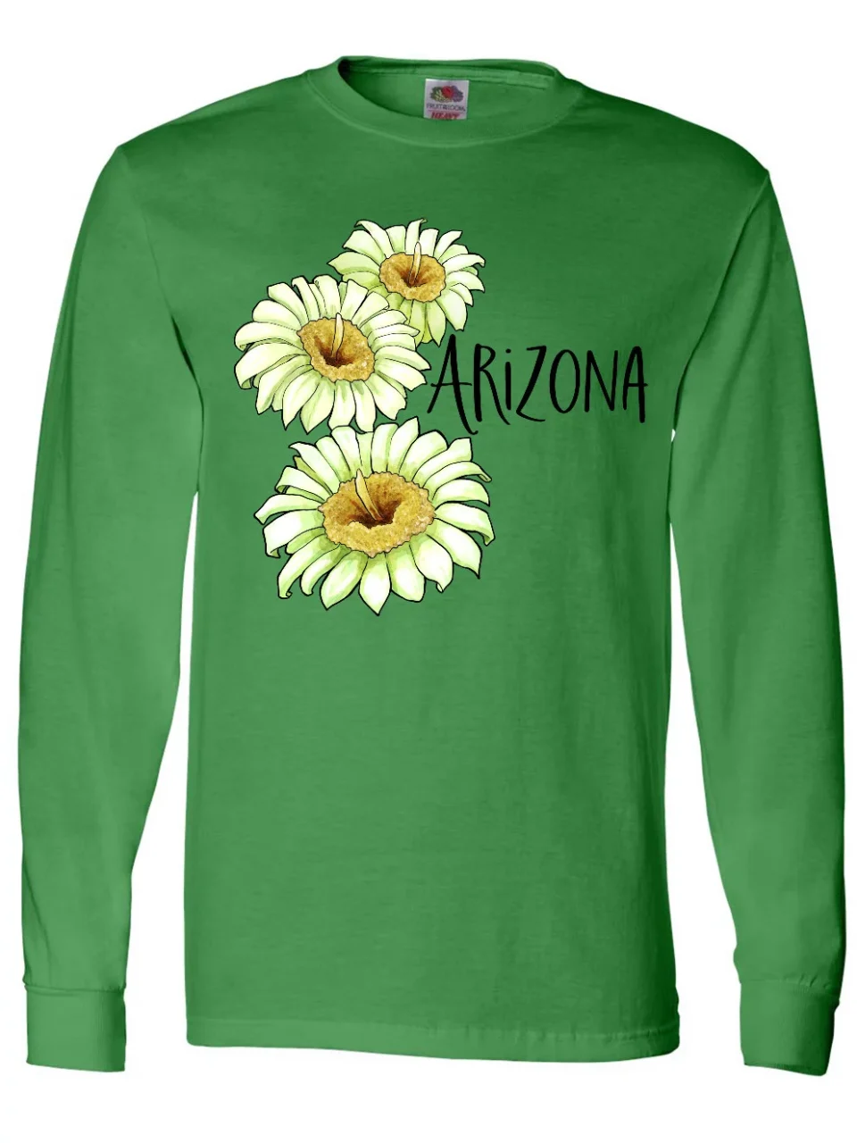 Matte Multi-Purpose Inktastic Arizona Saguaro Cactus Flowers Long Sleeve T-Shirt