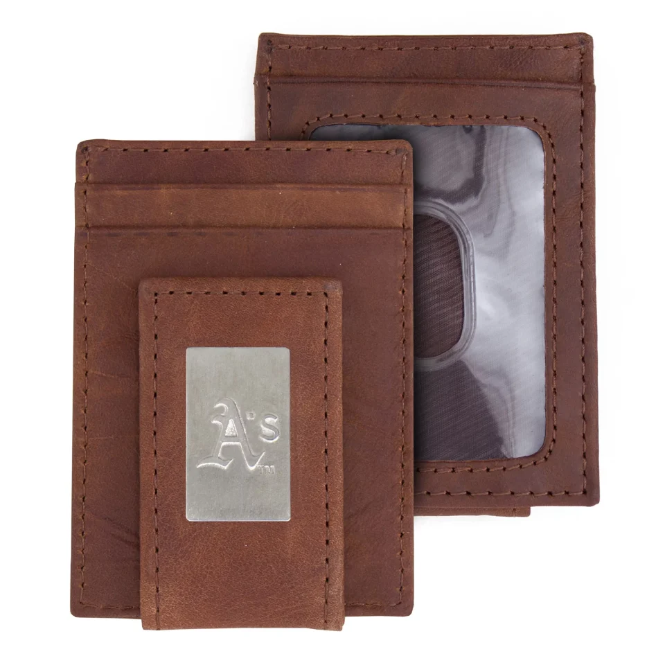 Food-Grade Oakland Athletics Leather Front Pocket Wallet