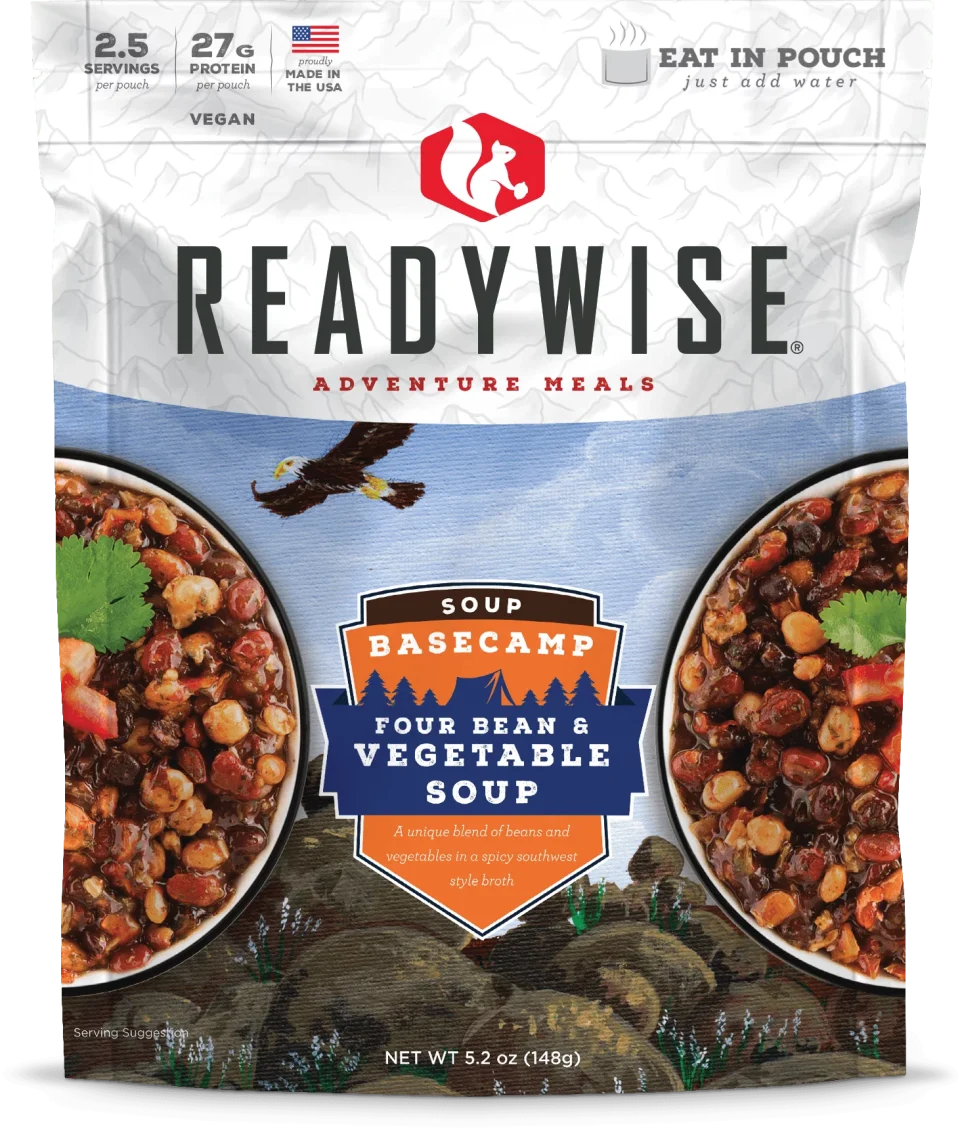 Popular Leak-Proof ReadyWise Outdoor Basecamp Four Bean & Vegetable Soup