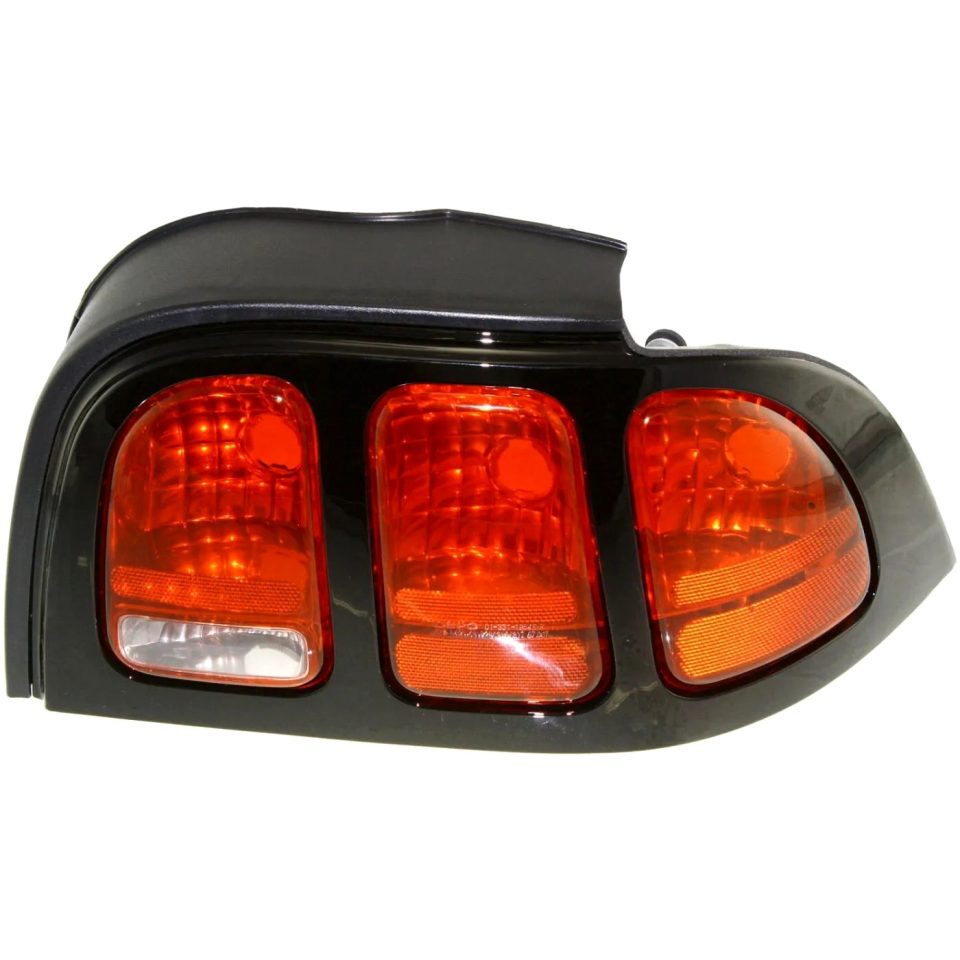 Baking Halogen Tail Light For 1996-1998 Ford Mustang Right Clear & Red Lens