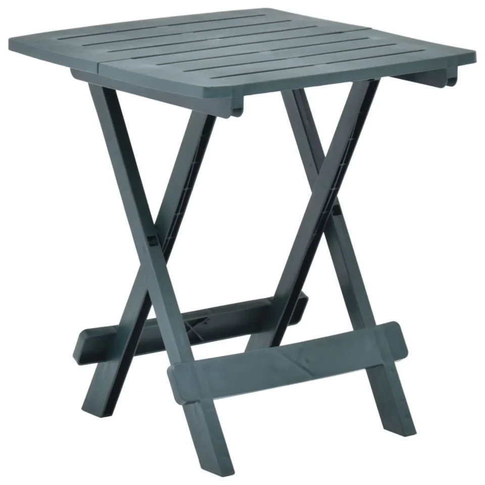 Silicone Long-Lasting moobody Folding Garden Table Portable Plastic Dining Table Green for Patio, Garden, Balcony, Backyard, Camping, Outdoor Furniture 17.7 x 16.9 x 19.7 Inches (L x W x H)