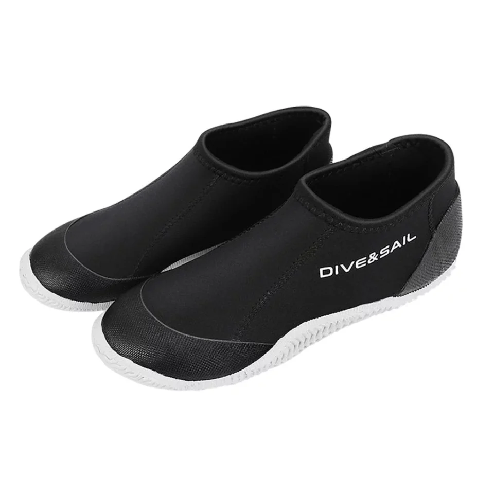 Food-Grade Office Boots Anti-Slip Rubber Sole Wetsuit Diving Shoes for Windsurfing Snorkeling Surfing Water Sports - Black Gray 39