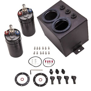 Bamboo Storage 3L High Flow Fuel Swirl Surge Pot Tank And 2pcs External 044 Dual Fuel Pump New
